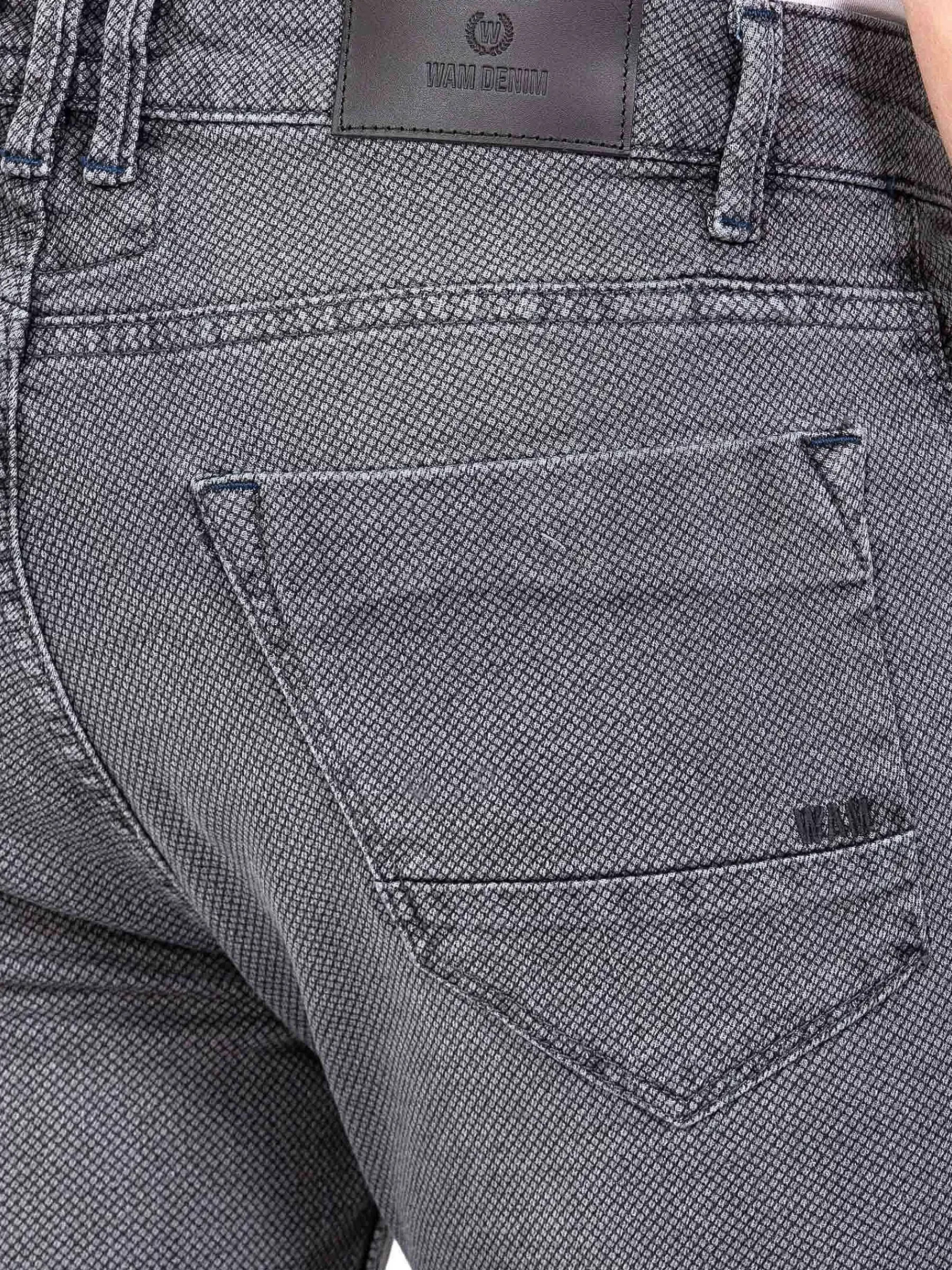 Wam Denim Lombardo Regular Fit Textured Anthracite Jeans| Jeans