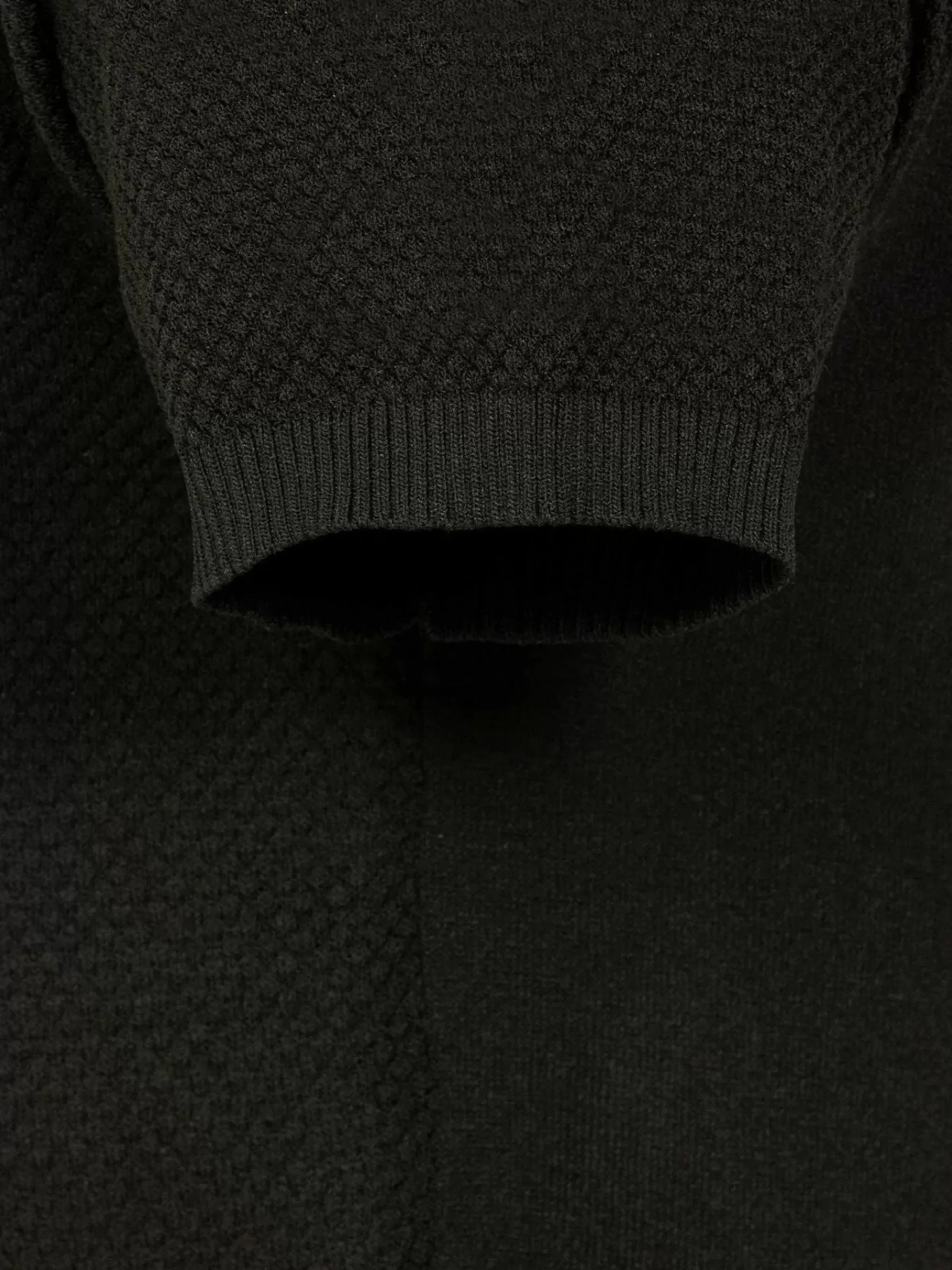 Wam Denim Lucas Pique Knit Black T-Shirt| T-Shirts