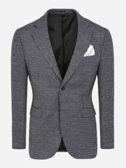 Wam Denim Minevra Checked Slim Fit Black Grey Colbert| Colberts