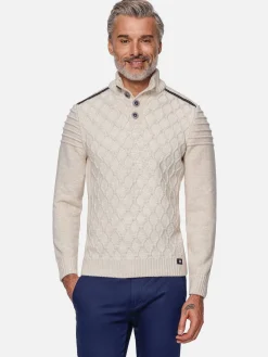 Wam Denim Minevre Pattern Beige Truien| Truien