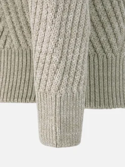 Wam Denim Minnesota Pattern Crew Neck Beige Truien| Truien