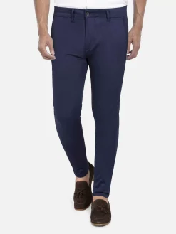 Wam Denim Moyale Stretch Washed Navy Chino| Chino'S