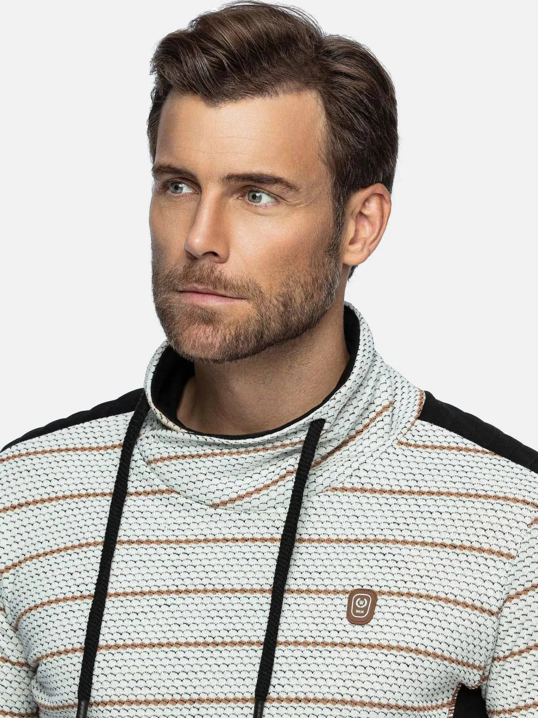 Wam Denim Muro Striped Off-White Sweater| Sweaters