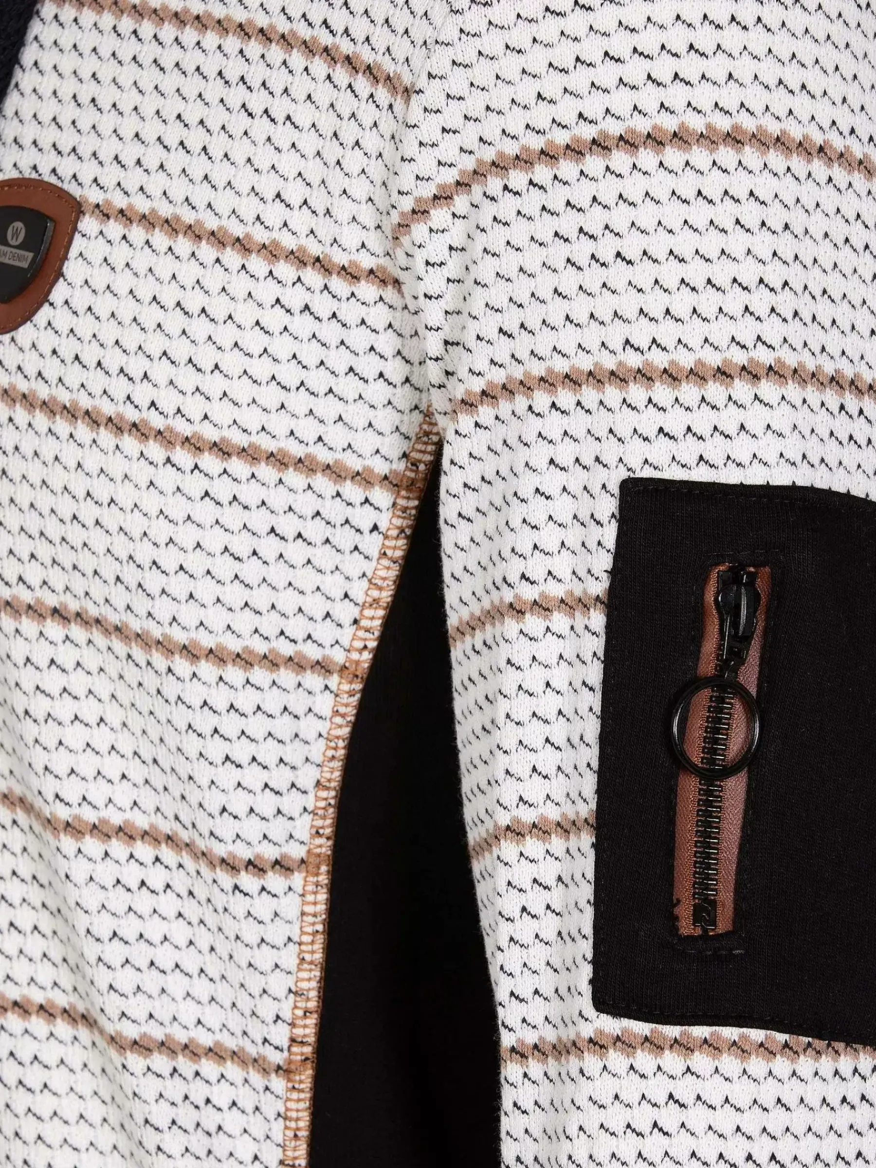 Wam Denim Muro Striped Off-White Sweater| Sweaters