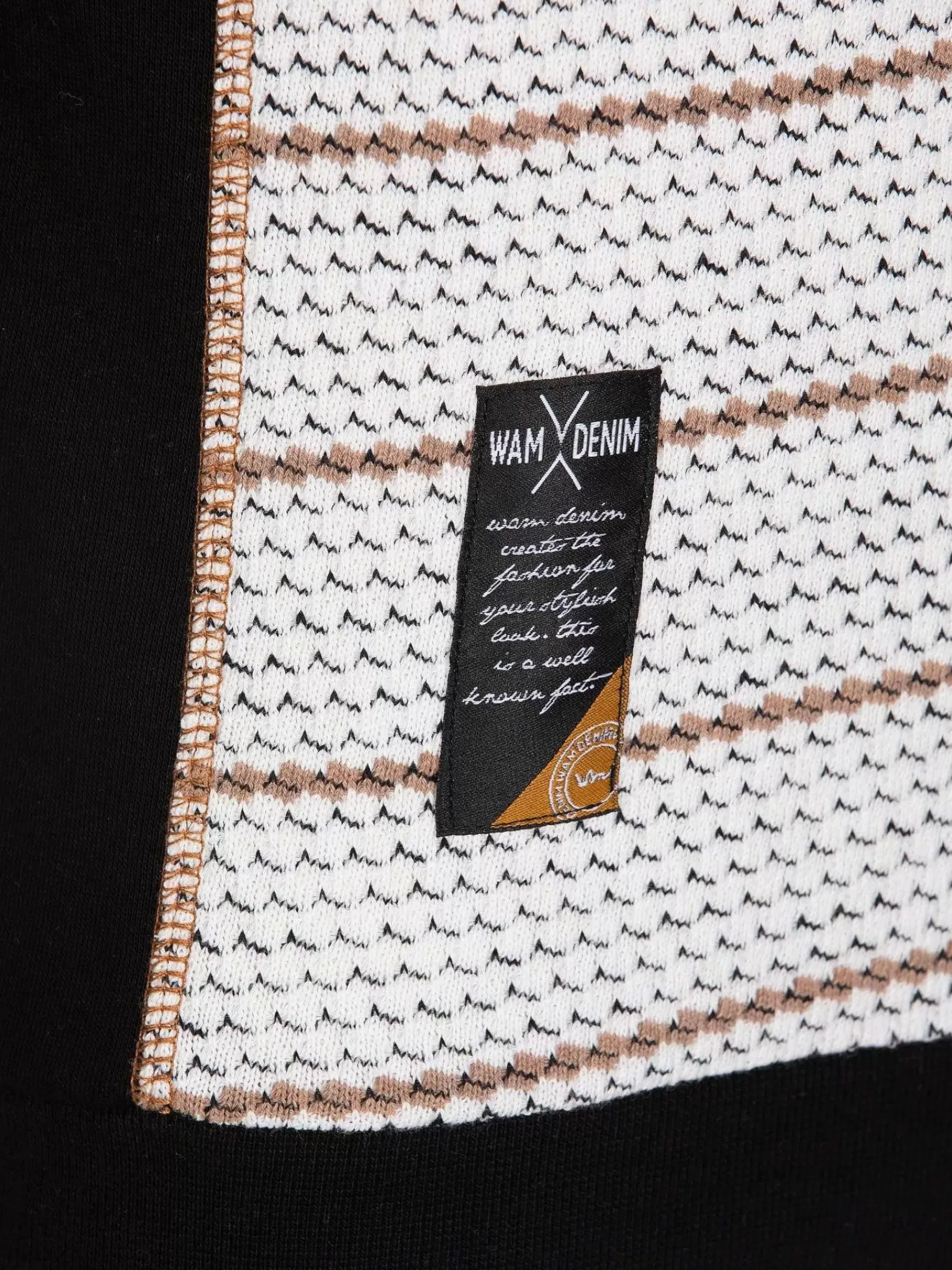 Wam Denim Muro Striped Off-White Sweater| Sweaters