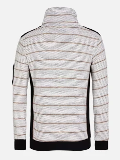 Wam Denim Muro Striped Off-White Sweater| Sweaters
