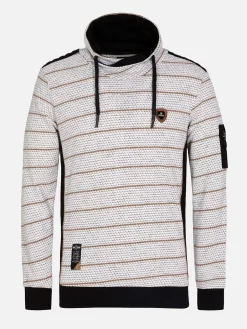 Wam Denim Muro Striped Off-White Sweater| Sweaters