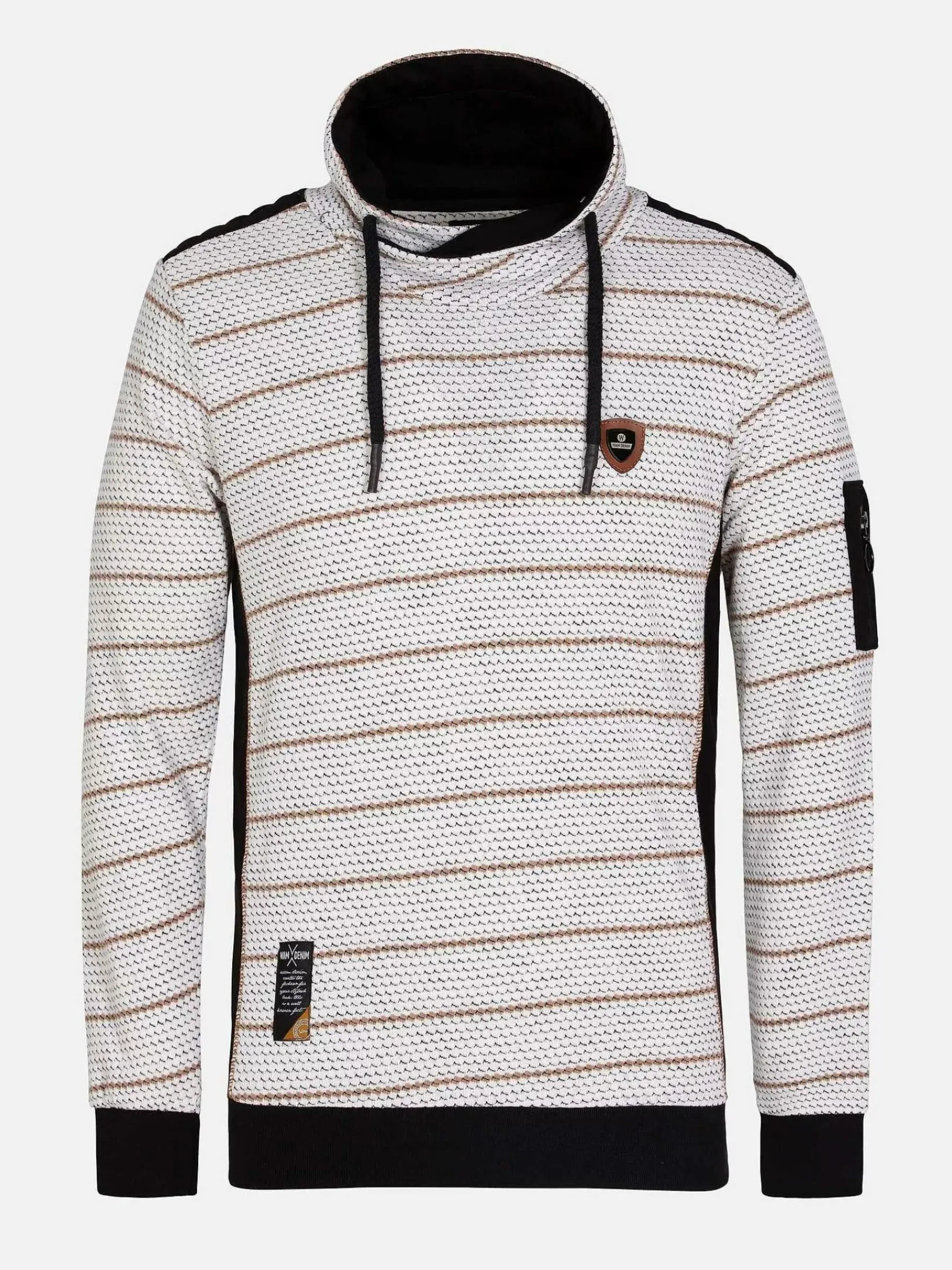 Wam Denim Muro Striped Off-White Sweater| Sweaters