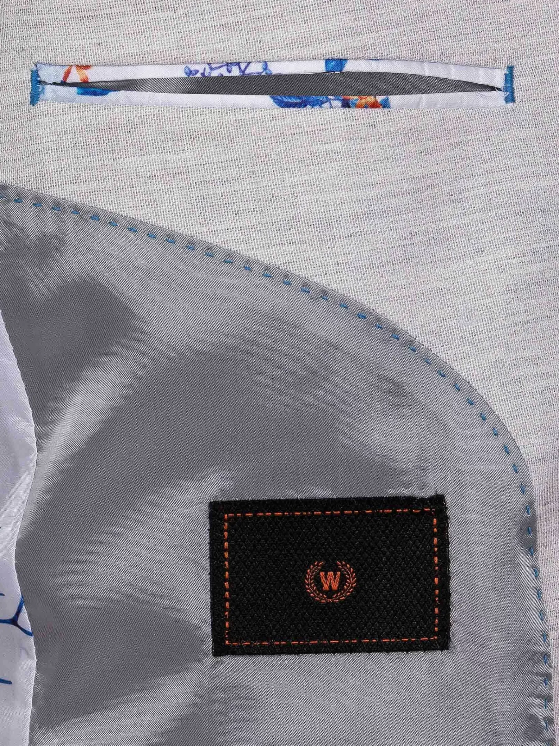 Wam Denim Newsted Comfort Wide Lapel Light Grey Colbert| Colberts