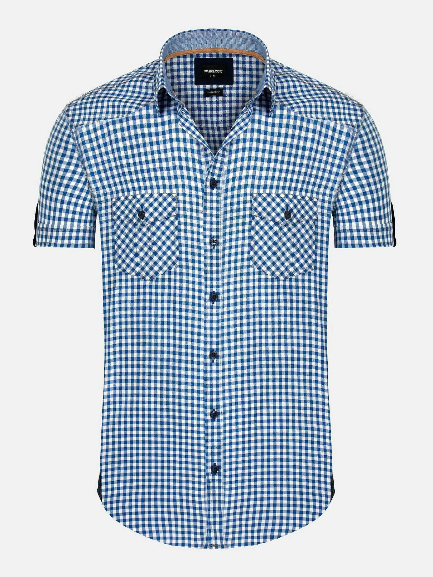 Wam Denim Overhemd Korte Mouw 75783 Hugo R.Blue| Overhemd Korte Mouwen