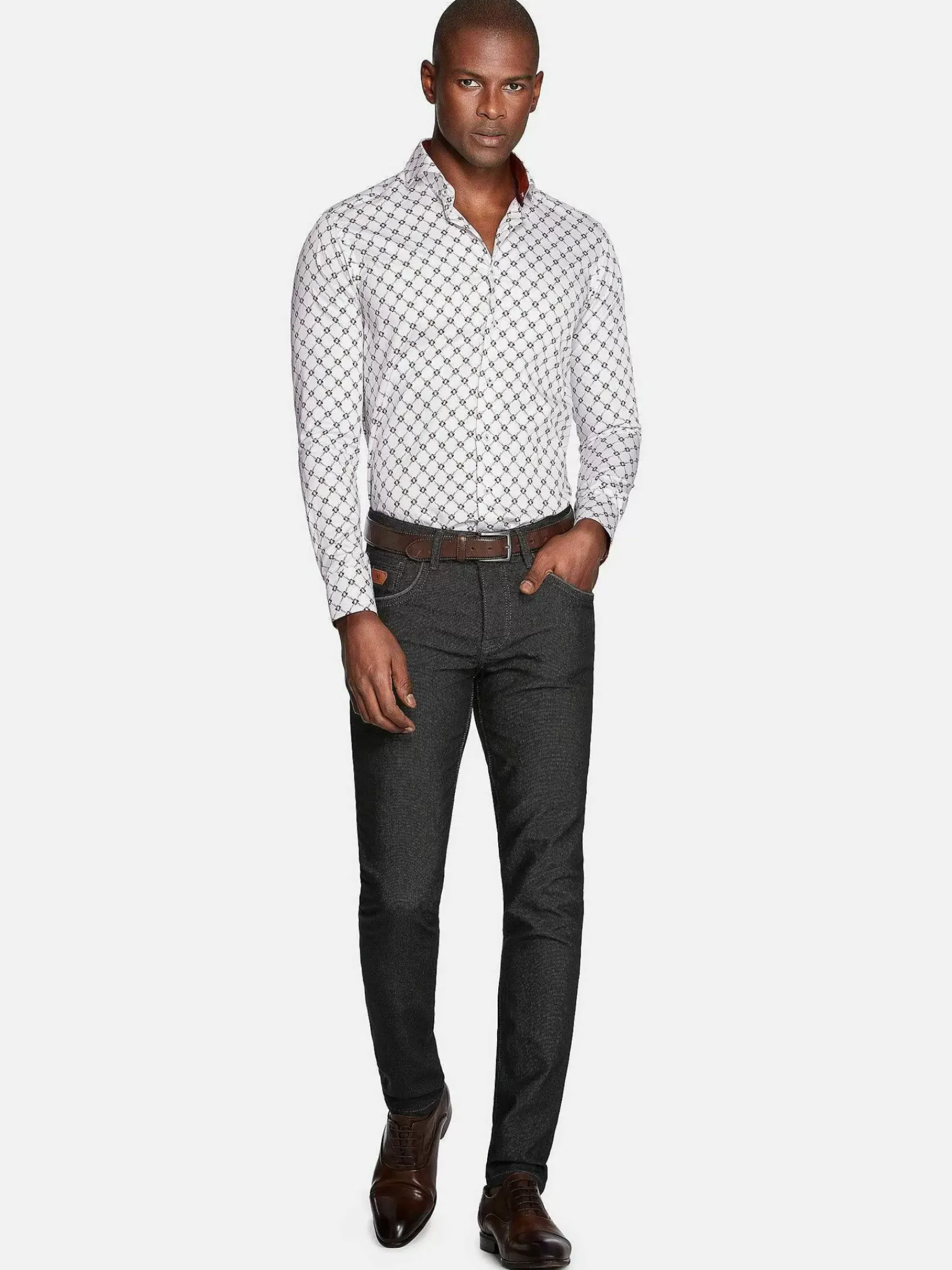 Wam Denim Overhemd Lange Mouw 75705 Antoon White| Overhemd Lange Mouwen