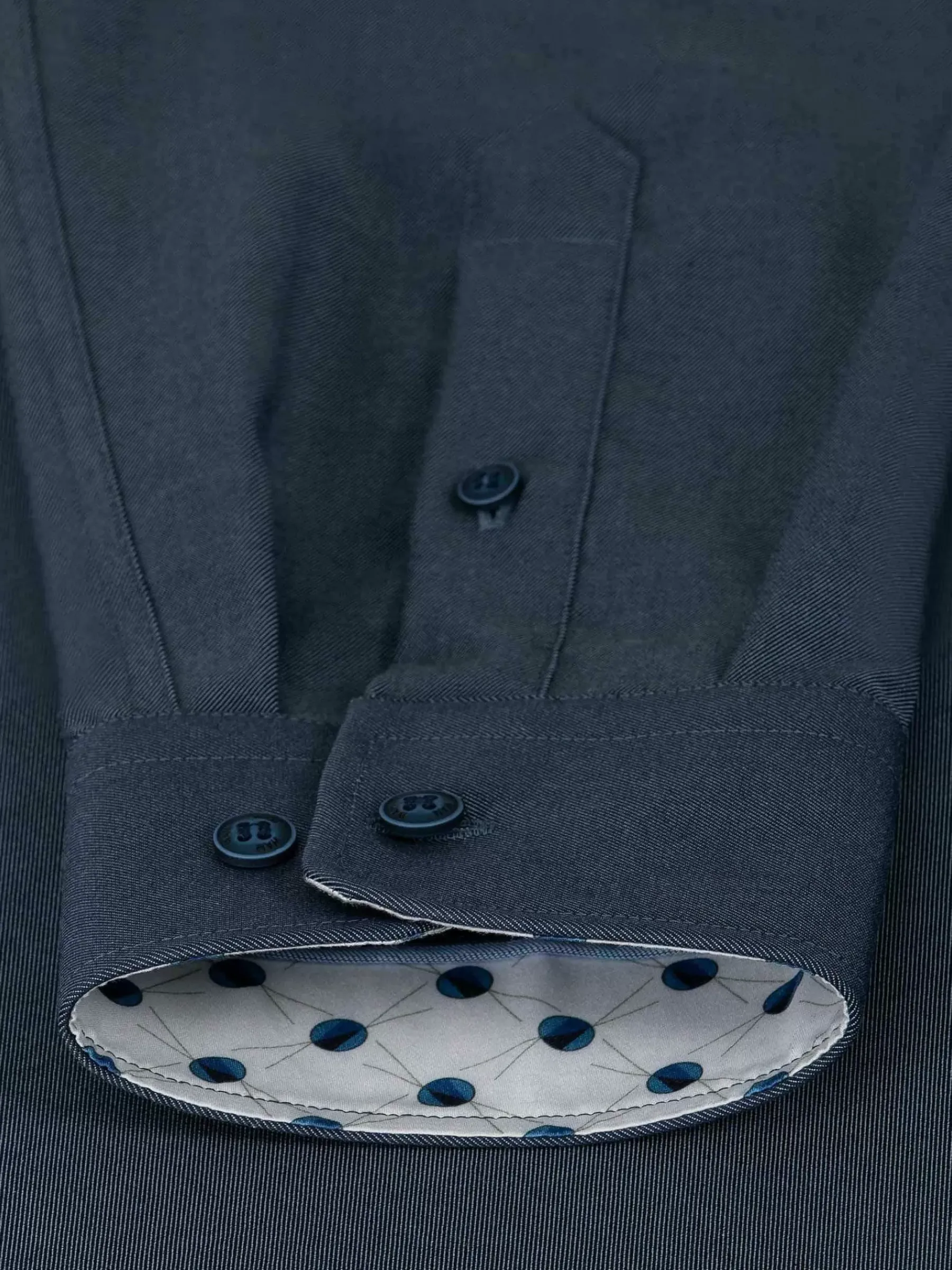 Wam Denim Overhemd Lange Mouw 75754 Caesar Dark Indigo| Overhemd Lange Mouwen