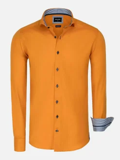 Wam Denim Overhemd Lange Mouw 75698 Cruise Orange| Overhemd Lange Mouwen