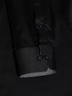 Wam Denim Overhemd Lange Mouw 75720 Perth Black| Overhemd Lange Mouwen