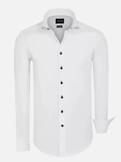 Wam Denim Overhemd Lange Mouw 75718 Sydney White| Overhemd Lange Mouwen