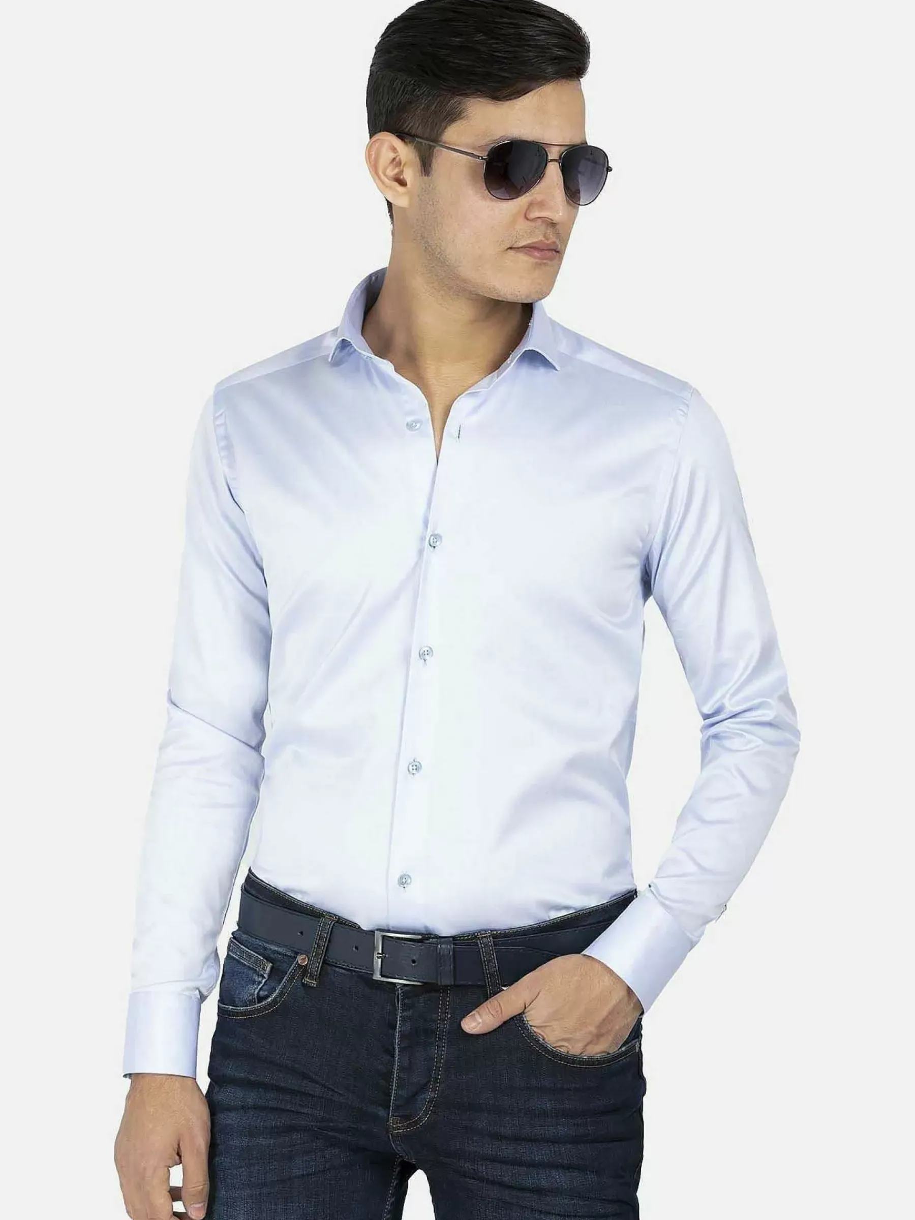Wam Denim Overhemd Lange Mouw Prato 75563 Light Blue| Overhemd Lange Mouwen