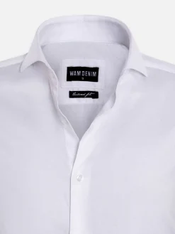 Wam Denim Overhemd Lange Mouw Prato 75563 White| Overhemd Lange Mouwen