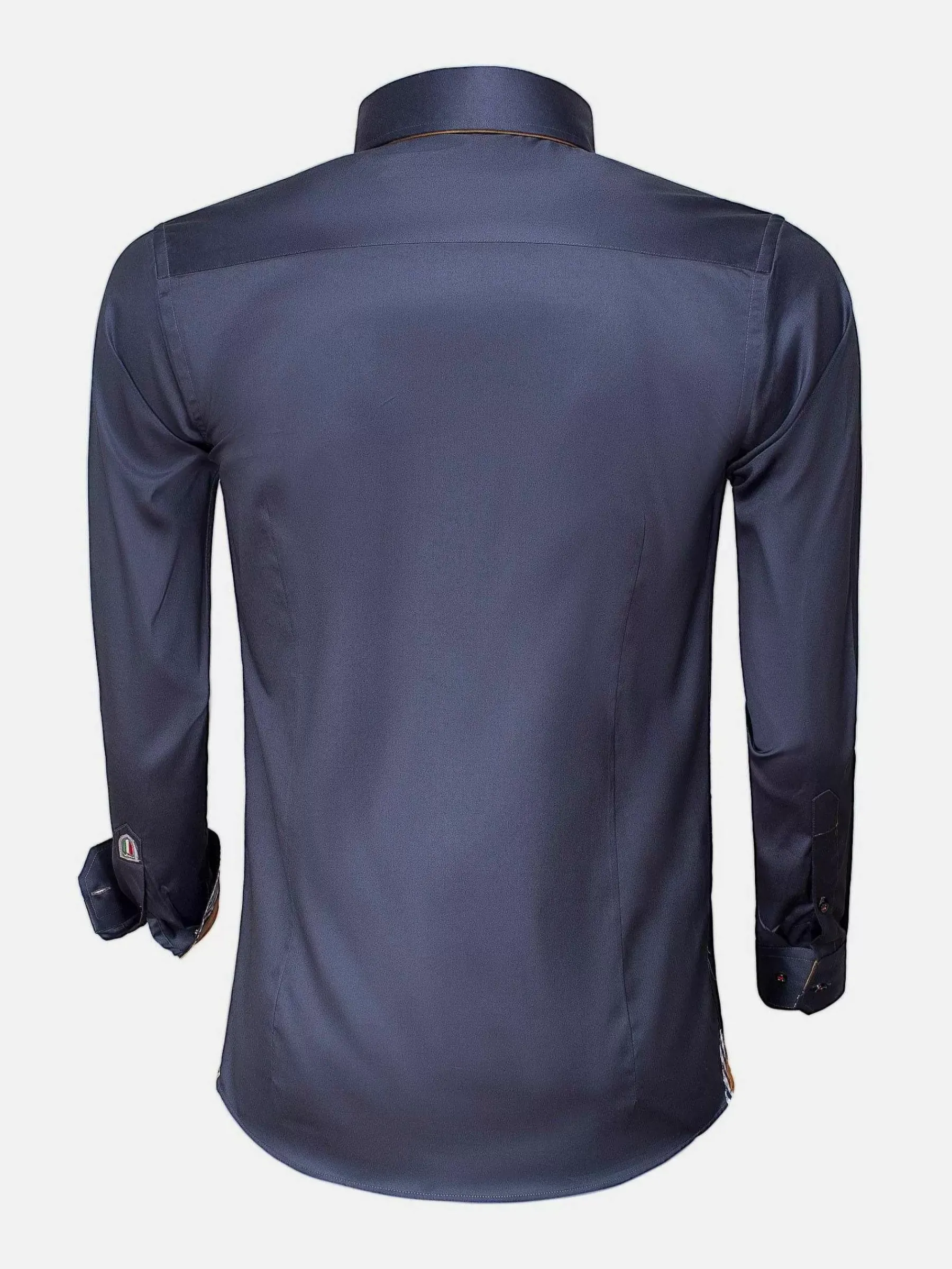 Wam Denim Overhemd Lange Mouw Roma Anthracite| Overhemd Lange Mouwen