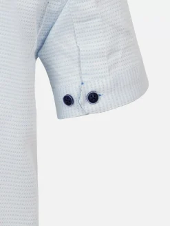 Wam Denim Owen Tailored Fit White Overhemd Korte Mouw| Overhemd Korte Mouwen