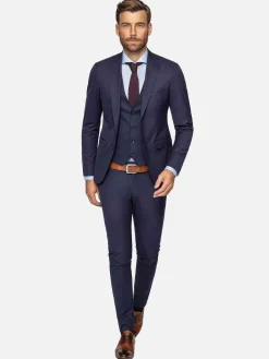 Wam Denim Pantalon 70071 Scotsville Navy| Pantalons