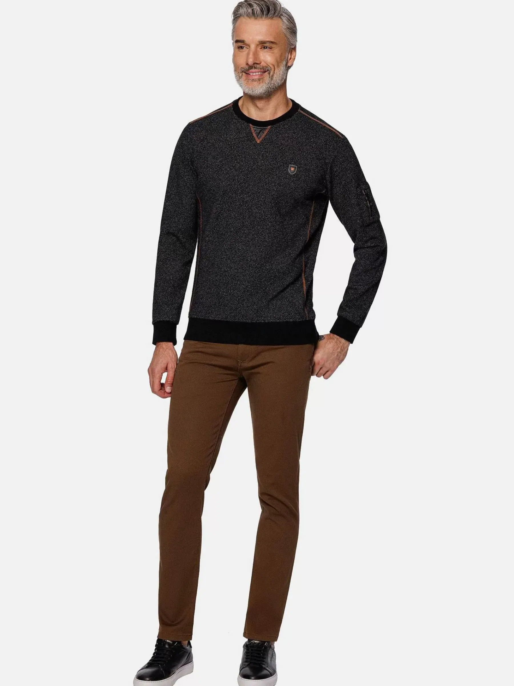 Wam Denim Phonix Crewneck Black Sweater| Sweaters