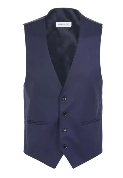 Wam Denim Plaid Vest 70071 Scotsville Navy| Gilets