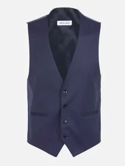 Wam Denim Plaid Vest 70071 Scotsville Navy| Gilets
