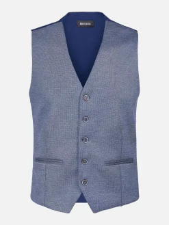 Wam Denim Plaid Vest Fabian Blue| Gilets
