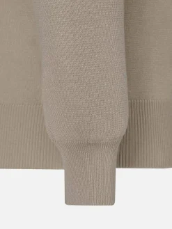 Wam Denim Polo Collared Beige Sweater| Sweaters