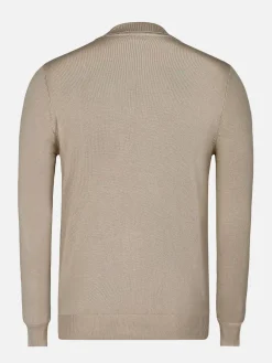 Wam Denim Polo Collared Beige Sweater| Sweaters