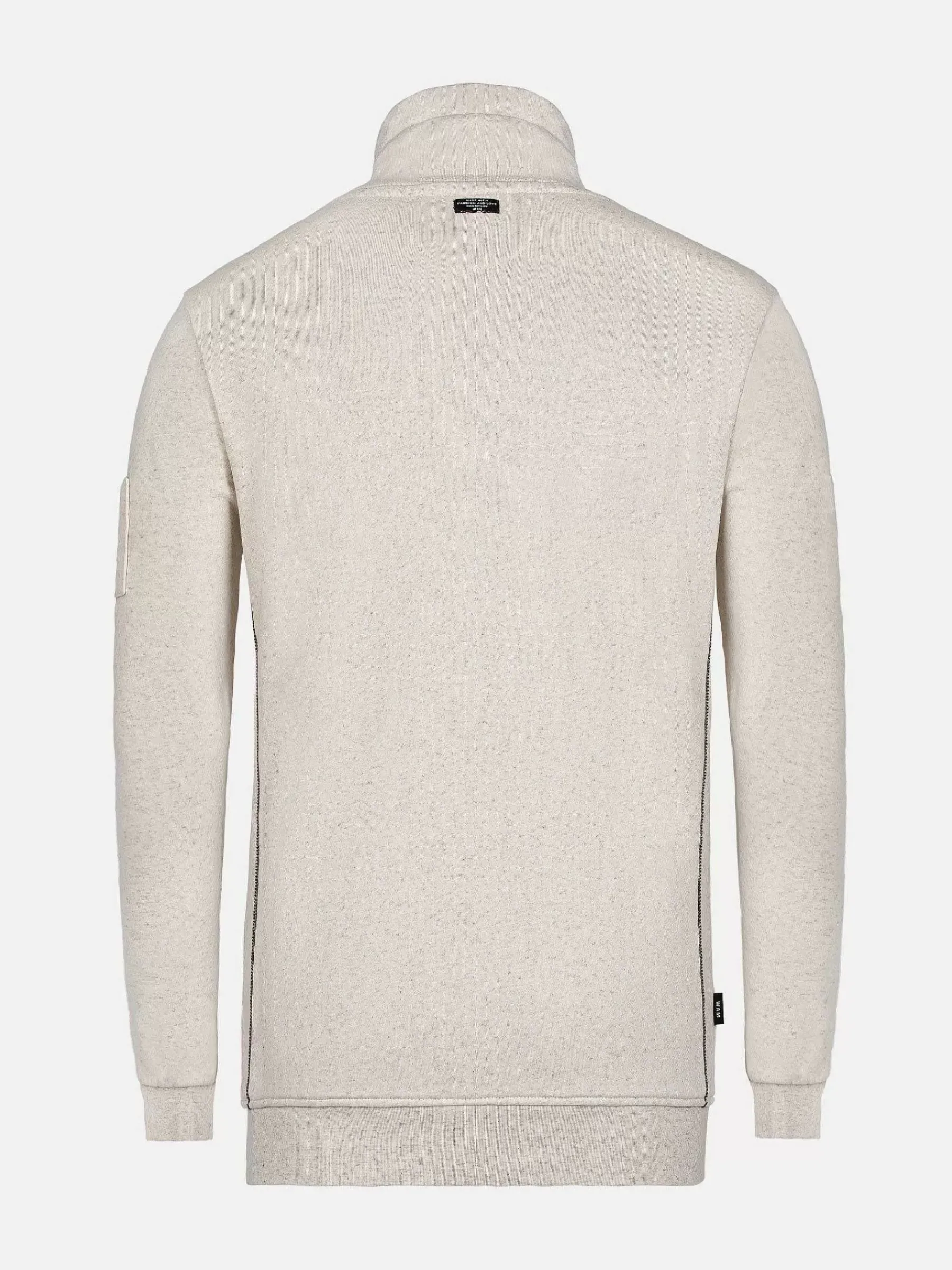 Wam Denim Quasar Mock Neck Beige Sweater| Sweaters