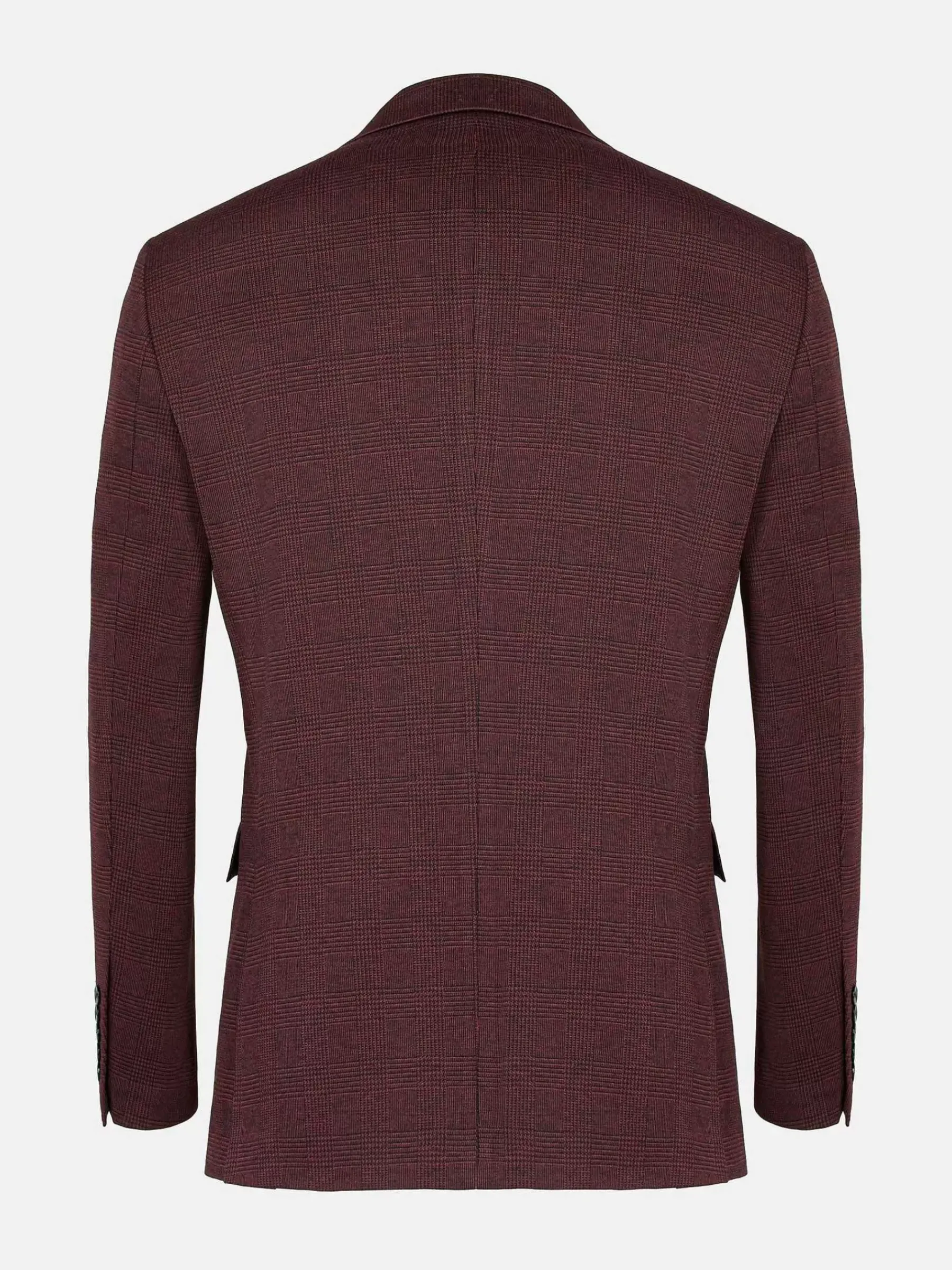 Wam Denim Red Wood Wide Lapel Dark Red Black Suit Colbert| Colberts