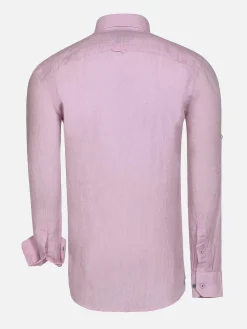 Wam Denim Redention Linen Pink Overhemd Lange Mouw| Overhemd Lange Mouwen