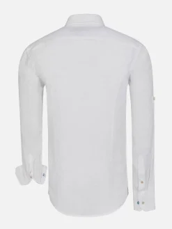 Wam Denim Redention Linen White Overhemd Lange Mouw| Overhemd Lange Mouwen
