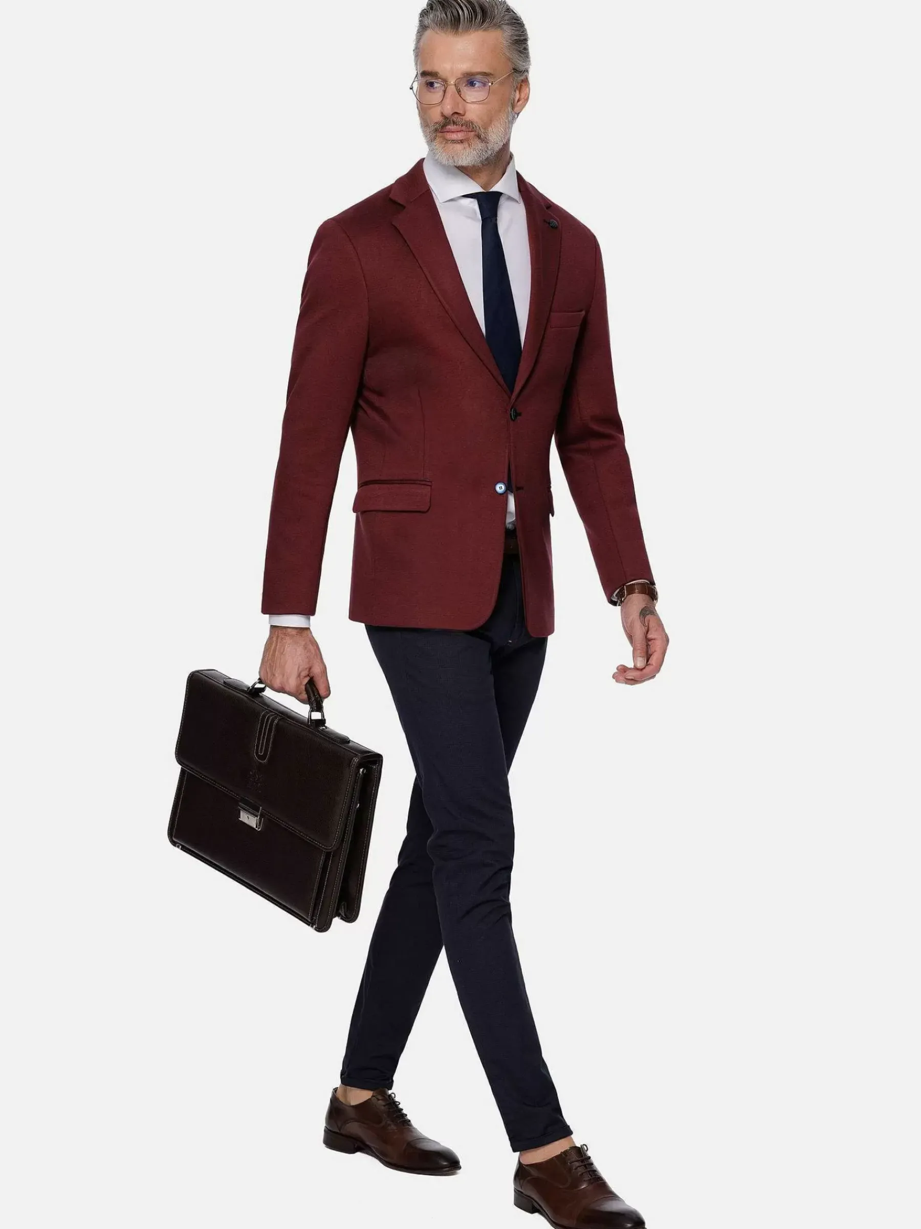 Wam Denim Relaxed Slim Fit Monarch Dark Red Colbert| Colberts