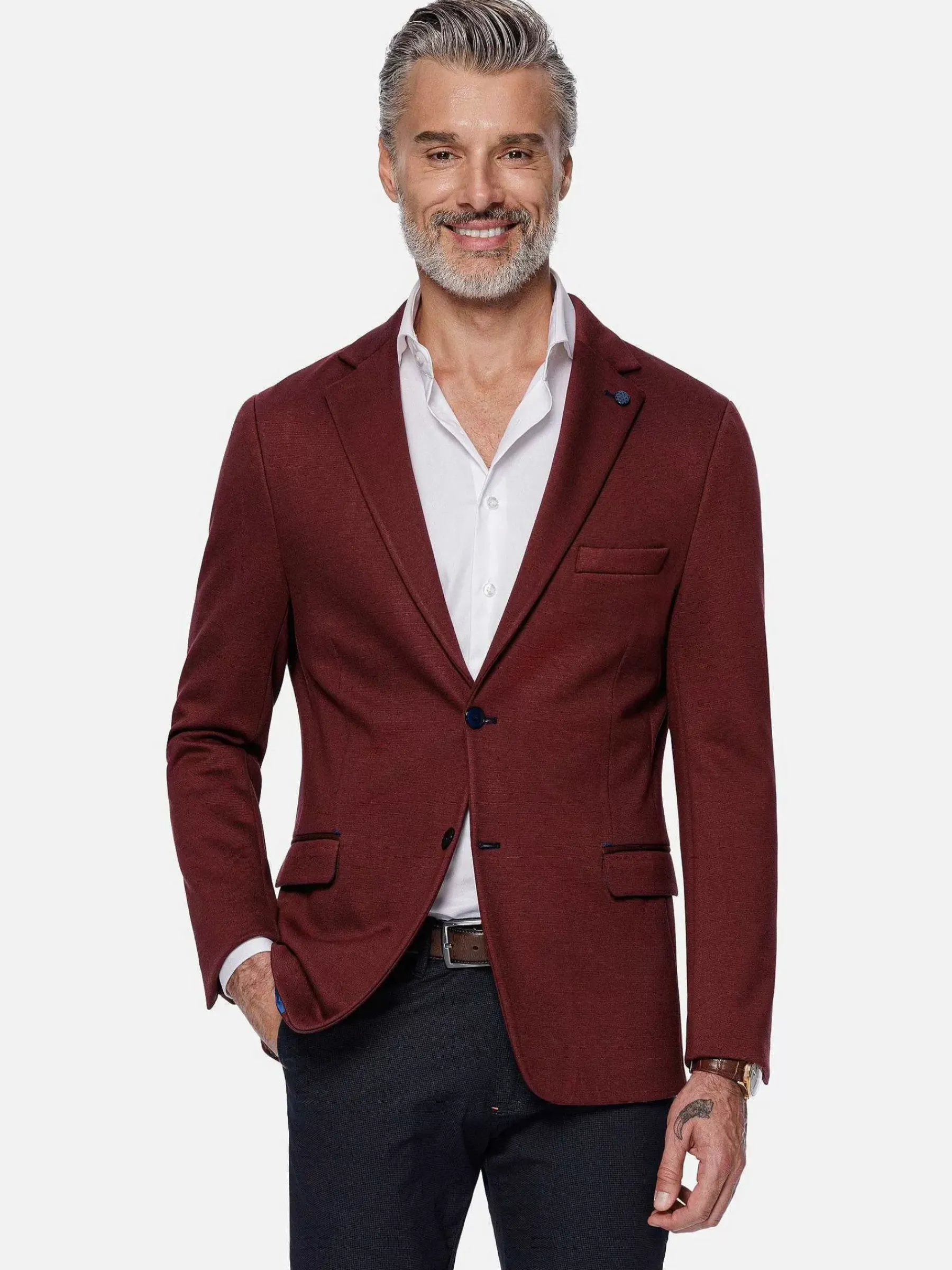 Wam Denim Relaxed Slim Fit Monarch Dark Red Colbert| Colberts
