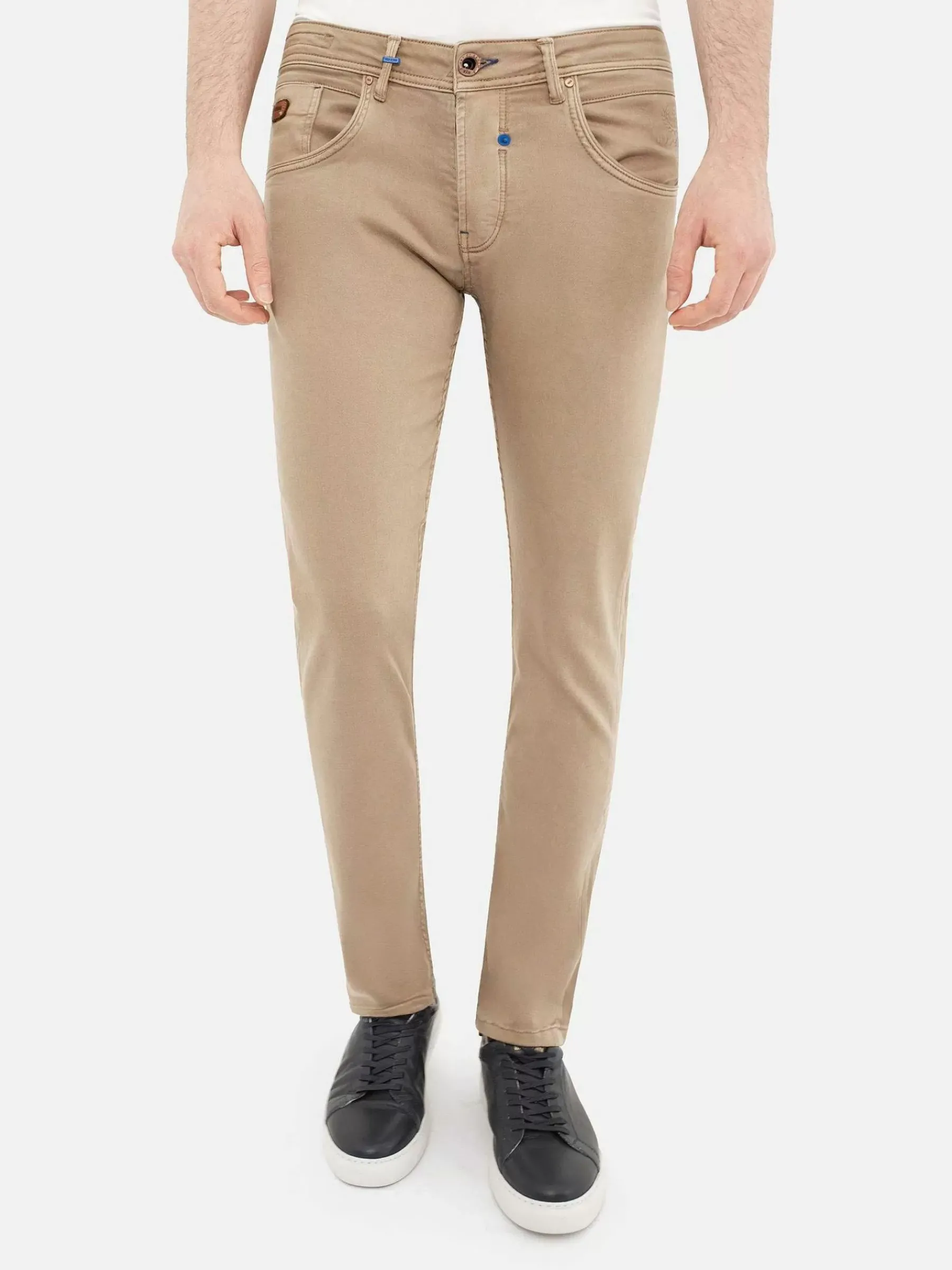 Wam Denim Sahara Button Closure Light Beige Jeans| Jeans