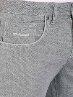Wam Denim Santiago Slim Fit Textured Grey Jeans| Jeans