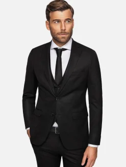 Wam Denim Scottsville Notch Lapel Black Suit Colbert| Colberts