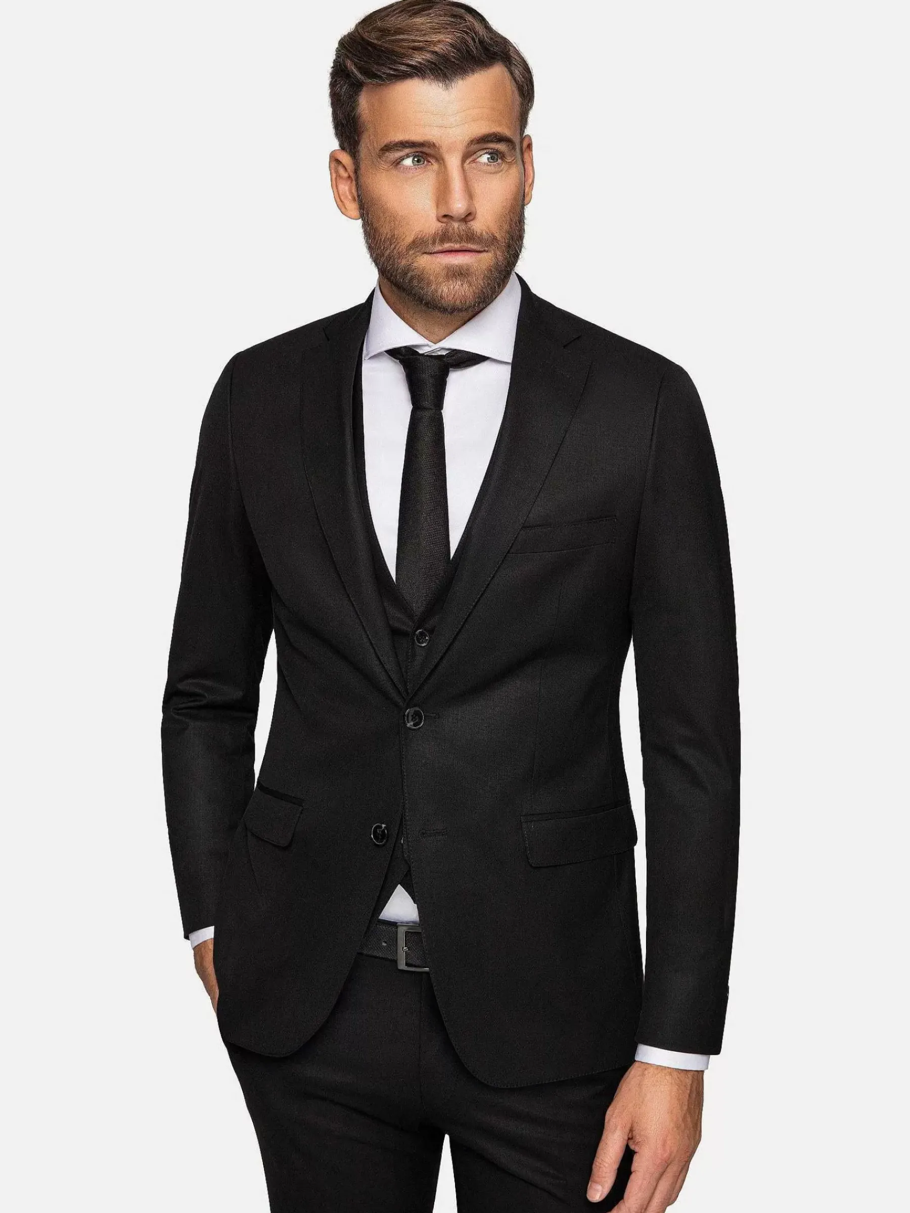 Wam Denim Scottsville Notch Lapel Black Suit Colbert| Colberts