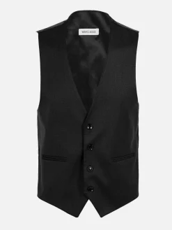 Wam Denim Scottsville Slim Fit Black Suit Gilet| Vesten