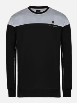 Wam Denim Sedona Round-Neck Grey Black Sweater| Sweaters