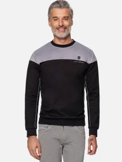 Wam Denim Sedona Round-Neck Grey Black Sweater| Sweaters
