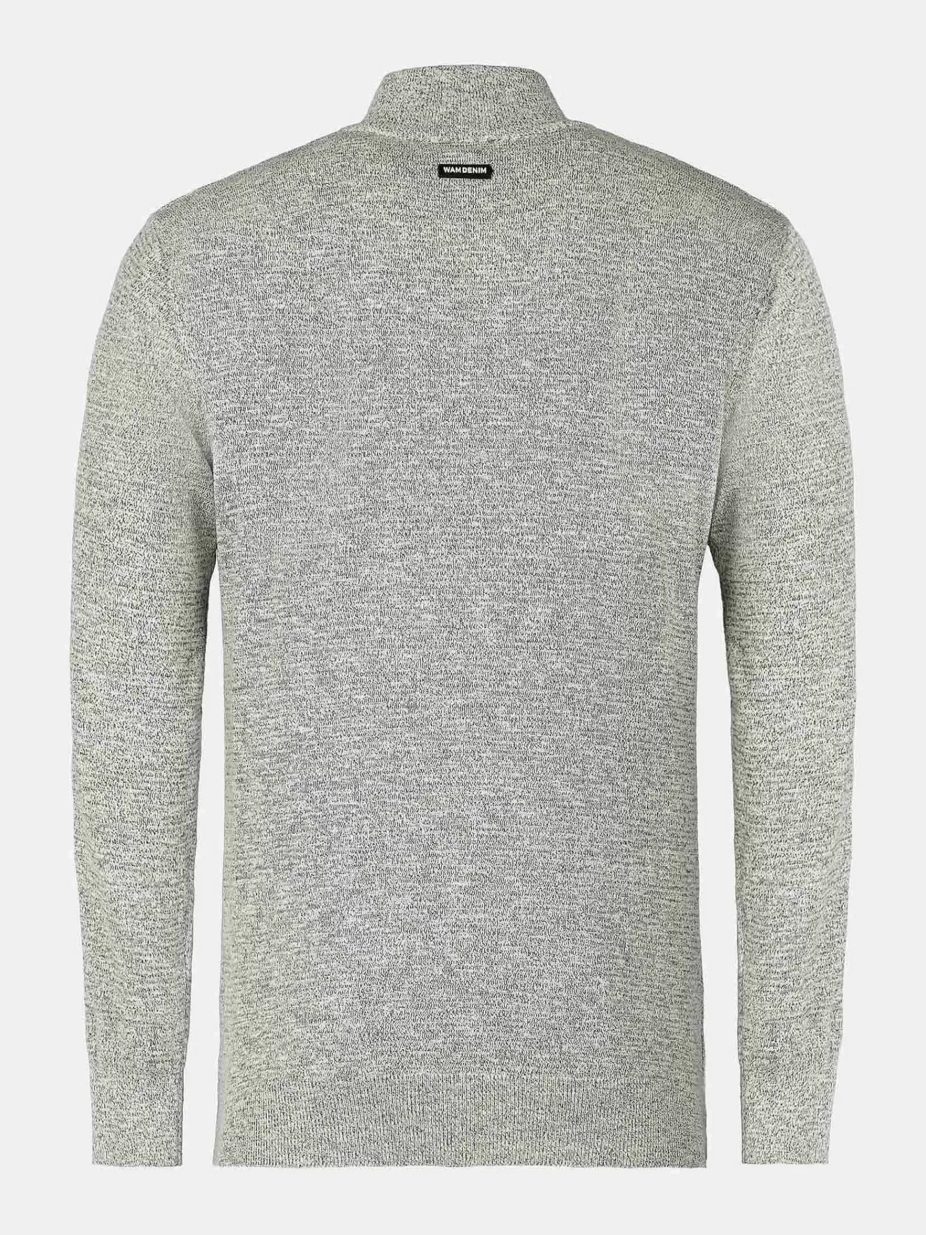 Wam Denim Sharon Half Zip Grey Sweater| Sweaters