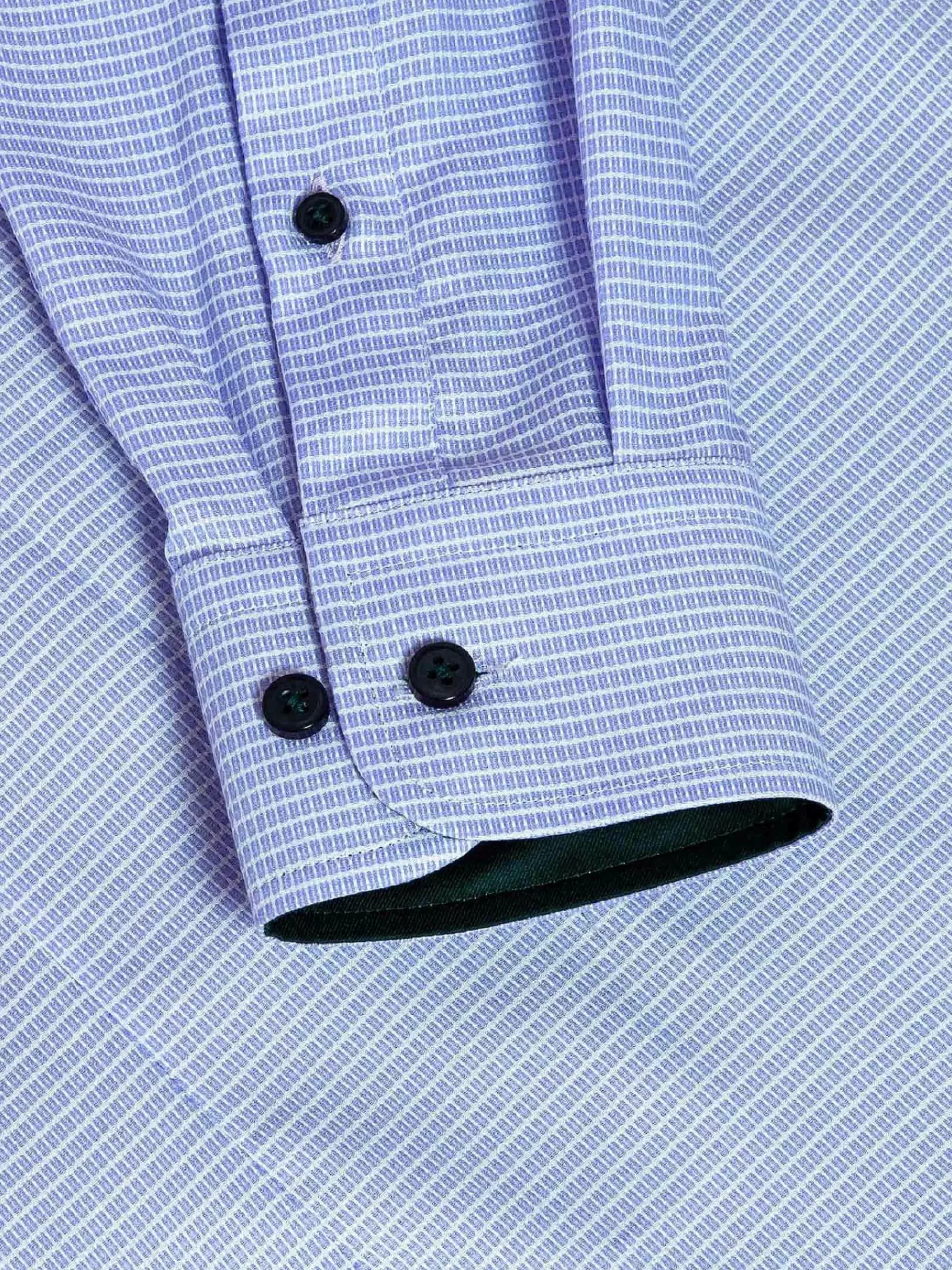 Wam Denim Sky Lake Blue Micro Patterned Long Sleeve Shirt| Overhemd Lange Mouwen