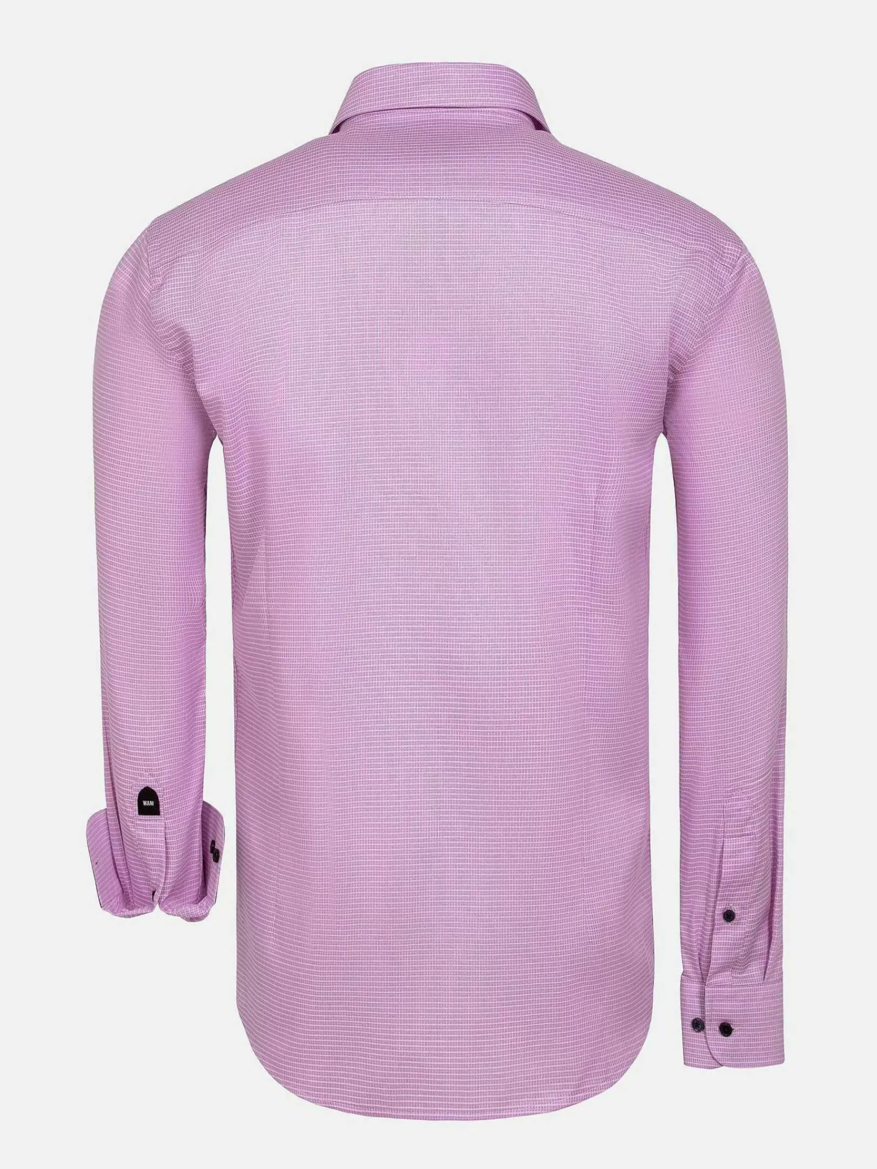 Wam Denim Sky Lake Pink Micro Patterned Overhemd Lange Mouw| Overhemd Lange Mouwen