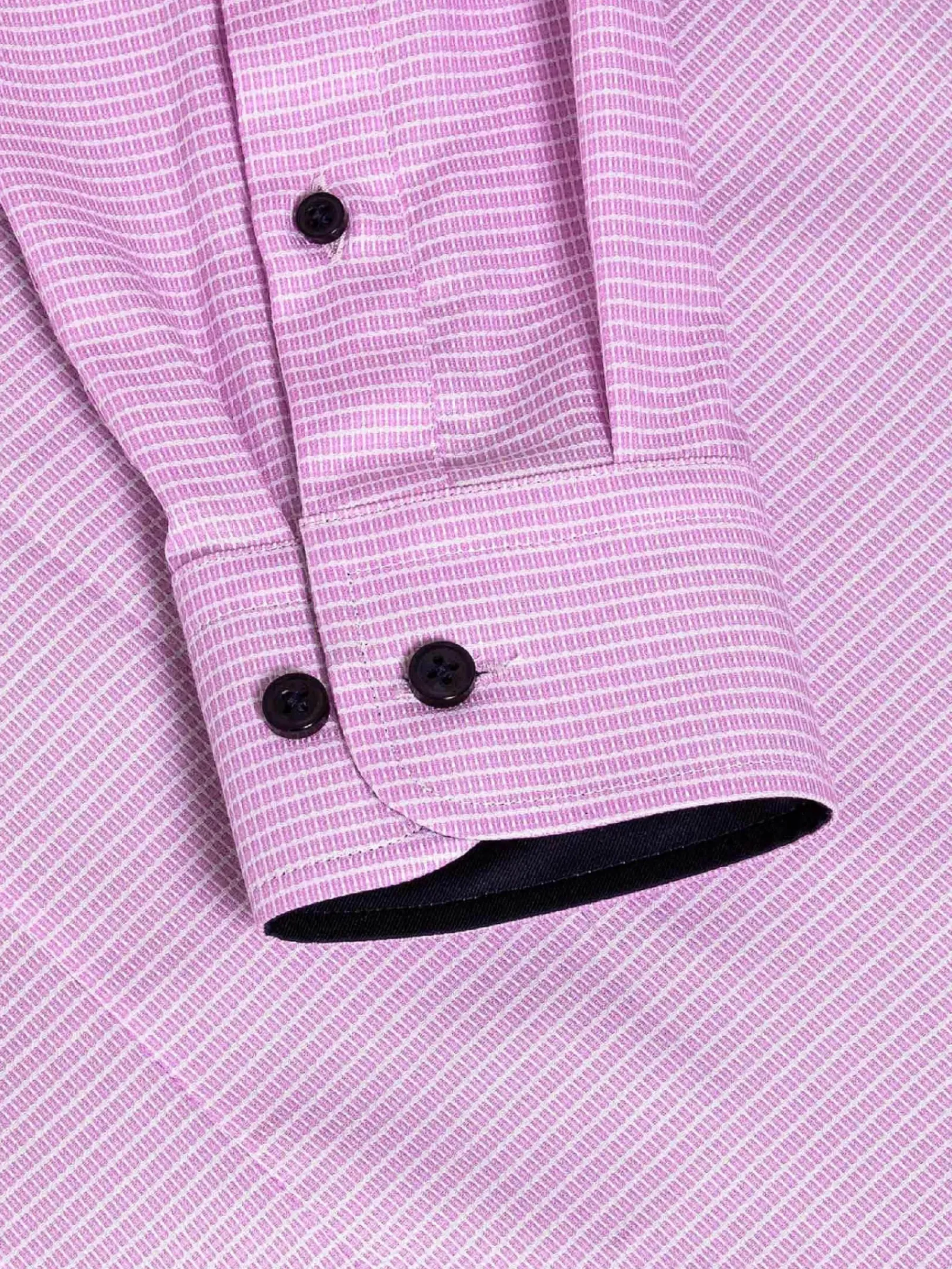 Wam Denim Sky Lake Pink Micro Patterned Overhemd Lange Mouw| Overhemd Lange Mouwen