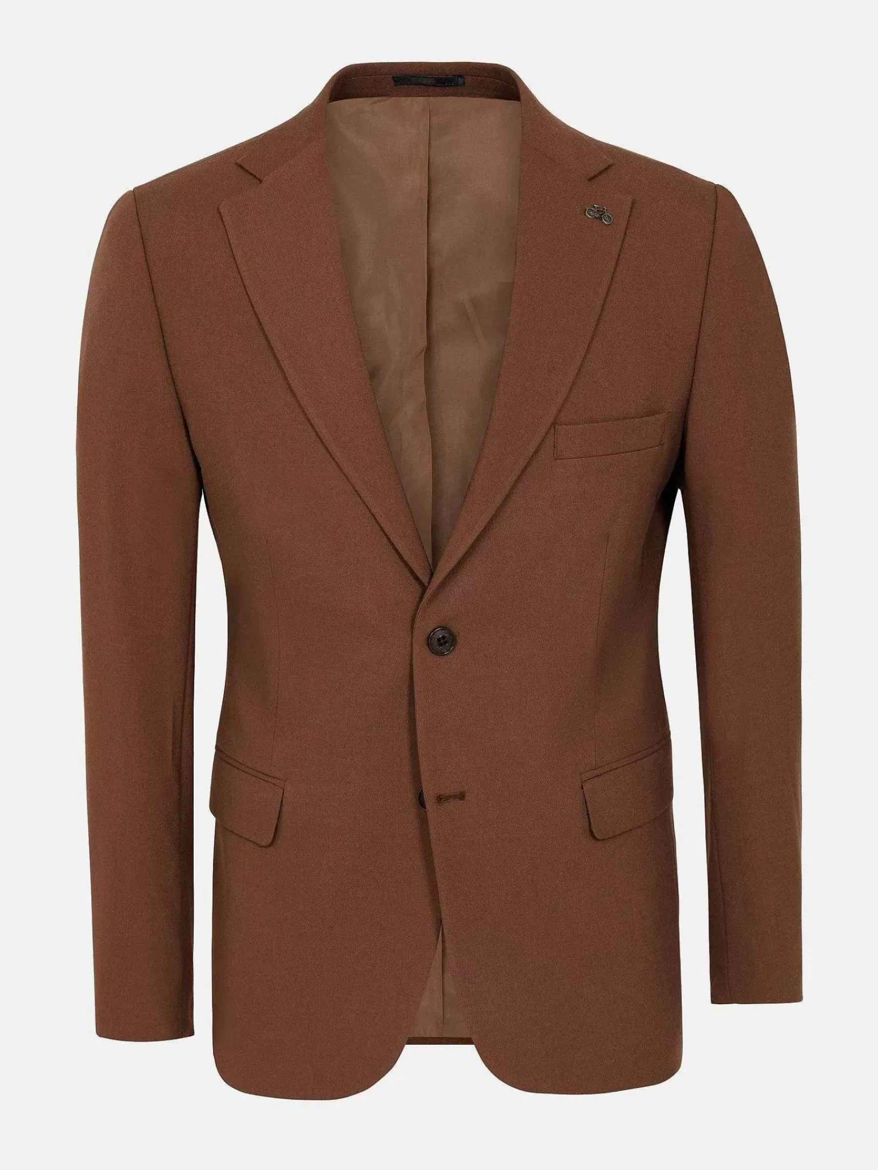 Wam Denim Slim Fit Brown Textured Colbert| Colberts