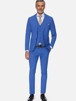 Wam Denim Slim Fit Indigo Textured Colbert| Colberts