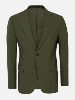 Wam Denim Slim Fit Khaki Textured Colbert| Colberts